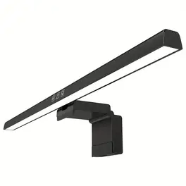 Lampe Pure Screenbar noire fixée sur un écran d'ordinateur de gamer